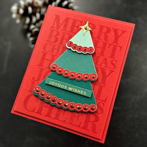 Stitched Holiday Tree Etched Dies from the Stitched Bright Collection