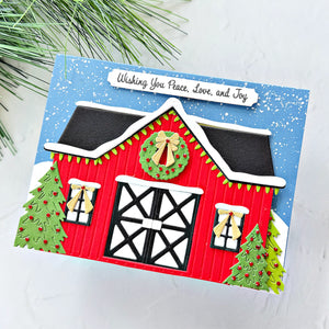 Country Christmas Banner & Sentiments Press + Foil Plate & Die Set by Annie Williams