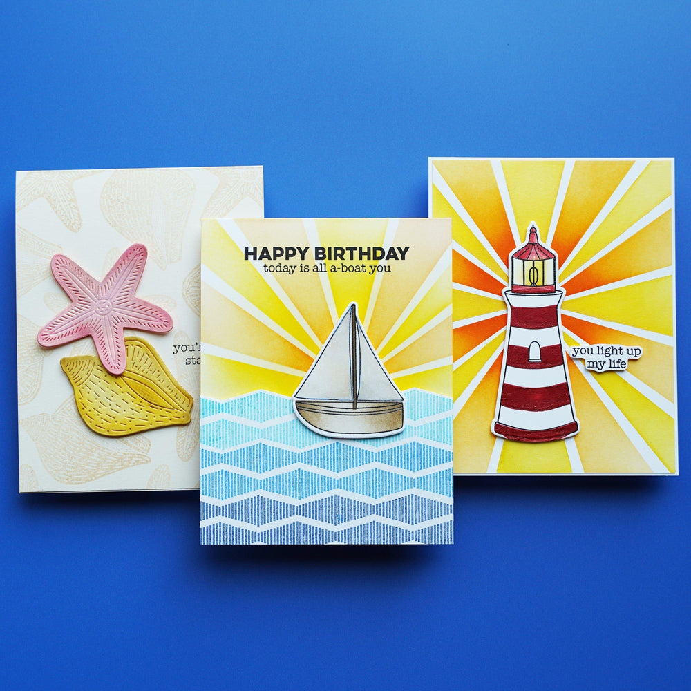 Smooth Sailing Clear Stamp and Die Set  by Simon Hurley