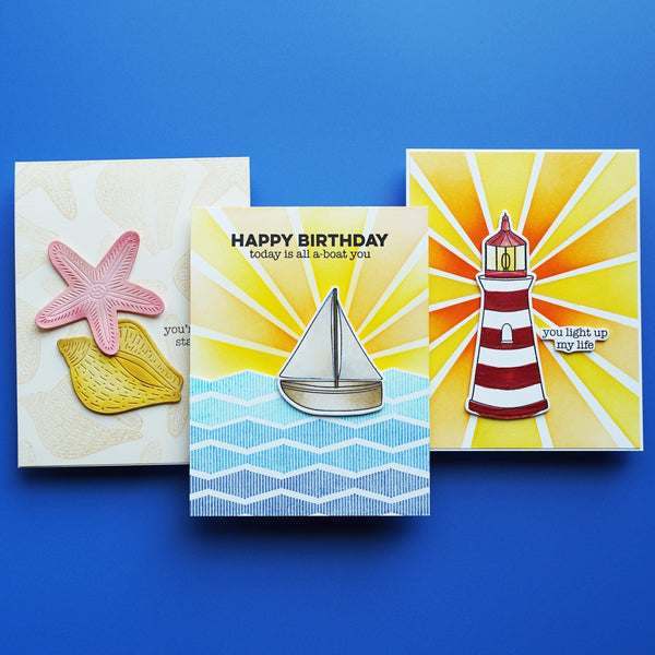 Smooth Sailing Clear Stamp and Die Set  by Simon Hurley