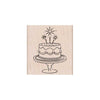 Fancy Birthday Cake Woodblock Stamp