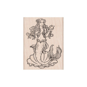 Mermaid Woodblock Stamp
