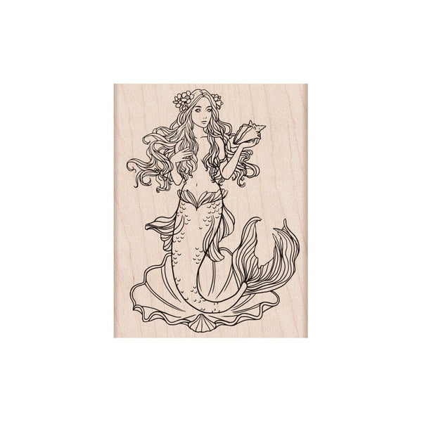 Mermaid Woodblock Stamp