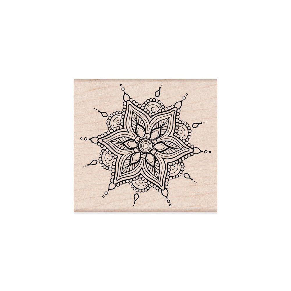 Henna Flower Pattern Woodblock Stamp