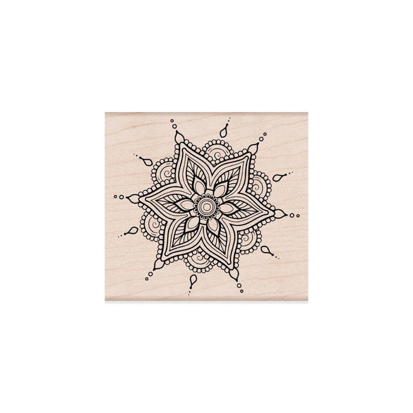 Henna Flower Pattern Woodblock Stamp