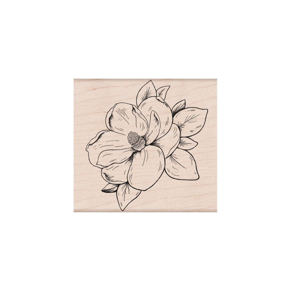 Flowering Magnolia Woodblock Stamp