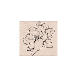 Flowering Magnolia Woodblock Stamp