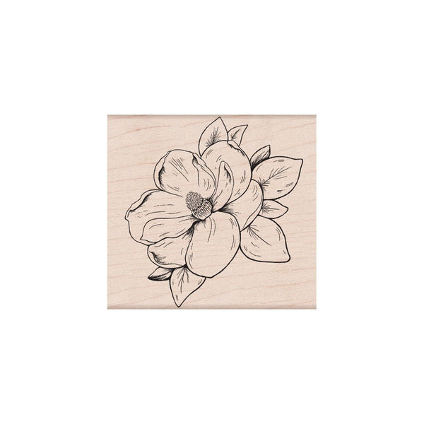 Flowering Magnolia Woodblock Stamp
