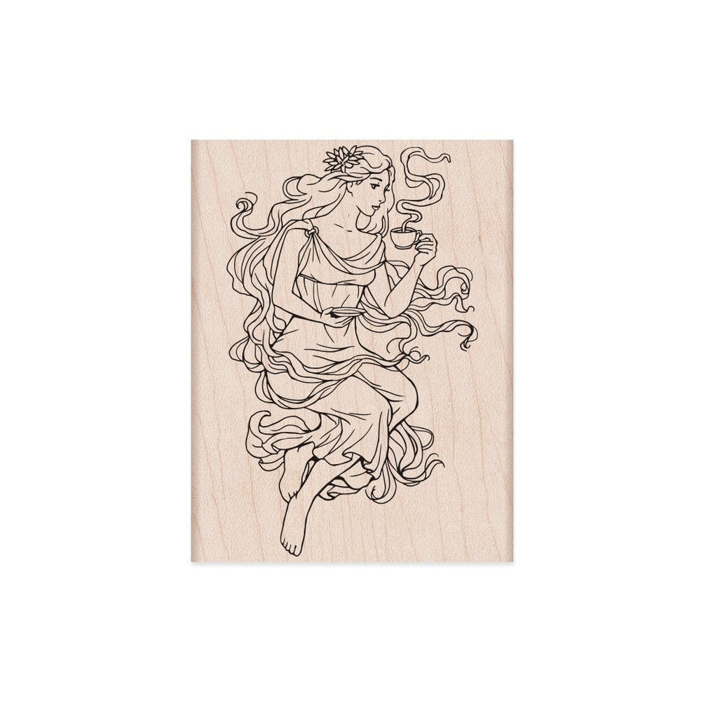Mocha Maiden Woodblock Stamp