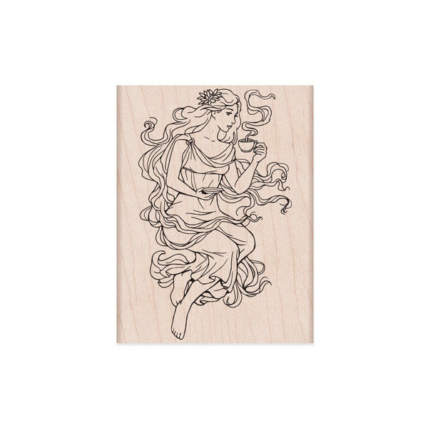 Mocha Maiden Woodblock Stamp