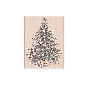 From the Vault Christmas Tree Woodblock Stamp