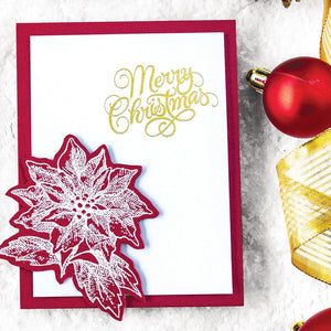 From The Vault Poinsettia Woodblock Stamp