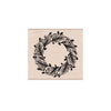 Graphical Wreath Woodblock Stamp