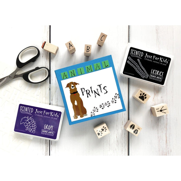 Tiny Classic Letters Woodblock Stamp