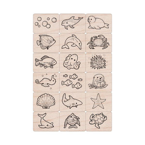 Sea Life Woodblock Ink 'n' Stamp