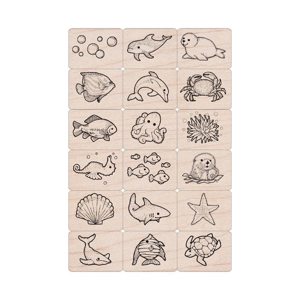 Sea Life Woodblock Ink 'n' Stamp