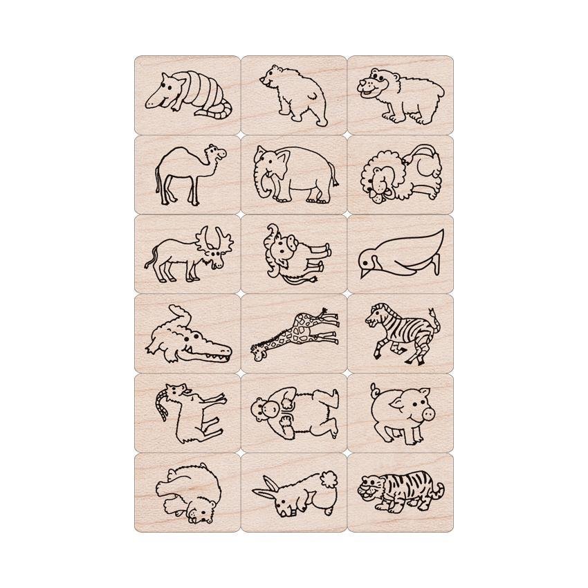 Fun Animals Woodblock Ink 'n' Stamp