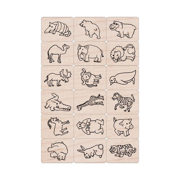Fun Animals Woodblock Ink 'n' Stamp