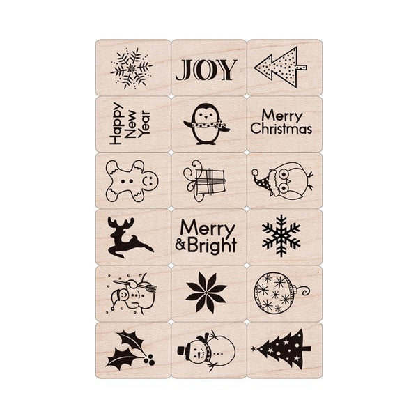 Merry Christmas Woodblock Ink 'n' Stamp