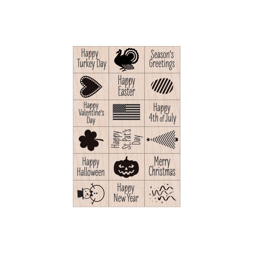 A Year of Holidays Woodblock Ink 'n' Stamp