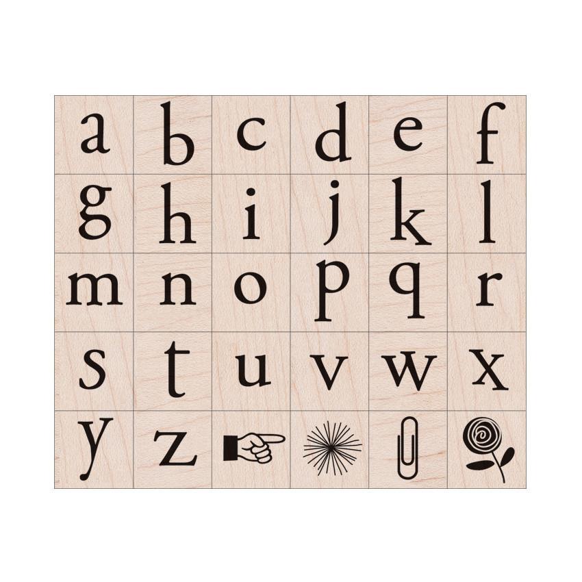Playful Flowers Letters Woodblock Stamp