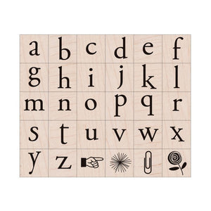Playful Flowers Letters Woodblock Stamp