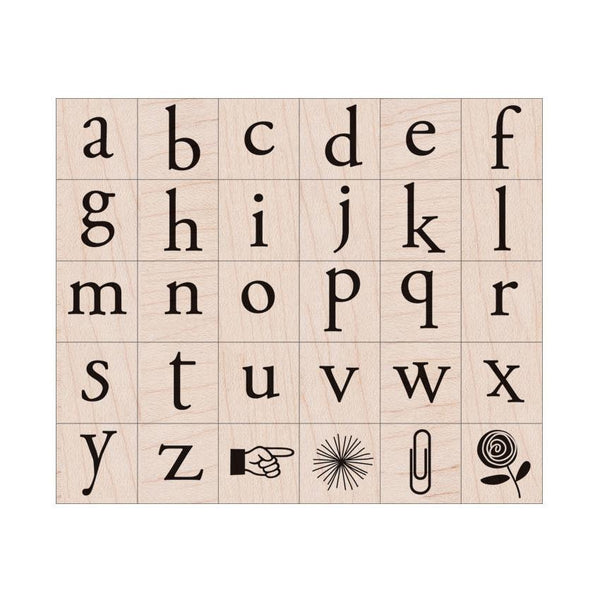 Playful Flowers Letters Woodblock Stamp