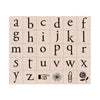Playful Flowers Letters Woodblock Stamp