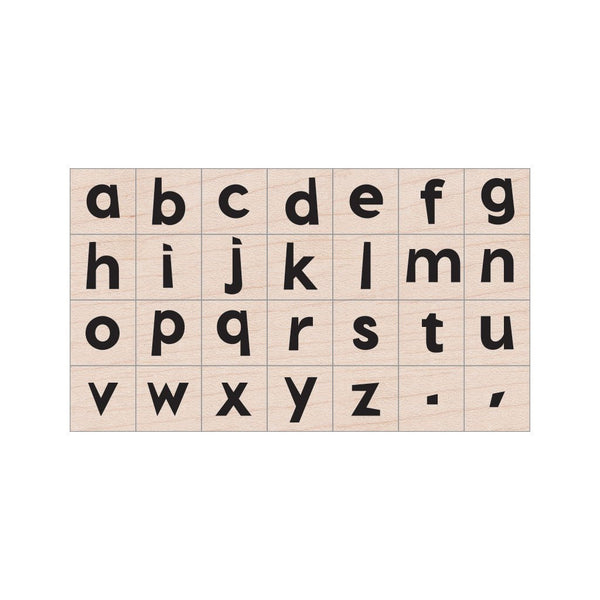 Modern Lowercase Letters Woodblock Stamp