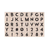 Modern Uppercase Letters Woodblock Stamp