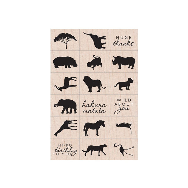 Safari Woodblock Ink 'n' Stamp