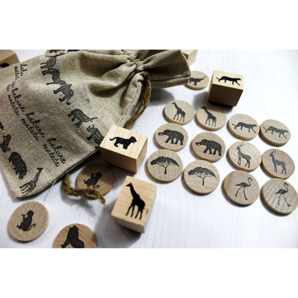 Safari Woodblock Ink 'n' Stamp