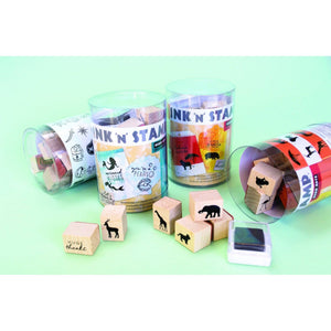Happy Animals Woodblock Ink 'n' Stamp