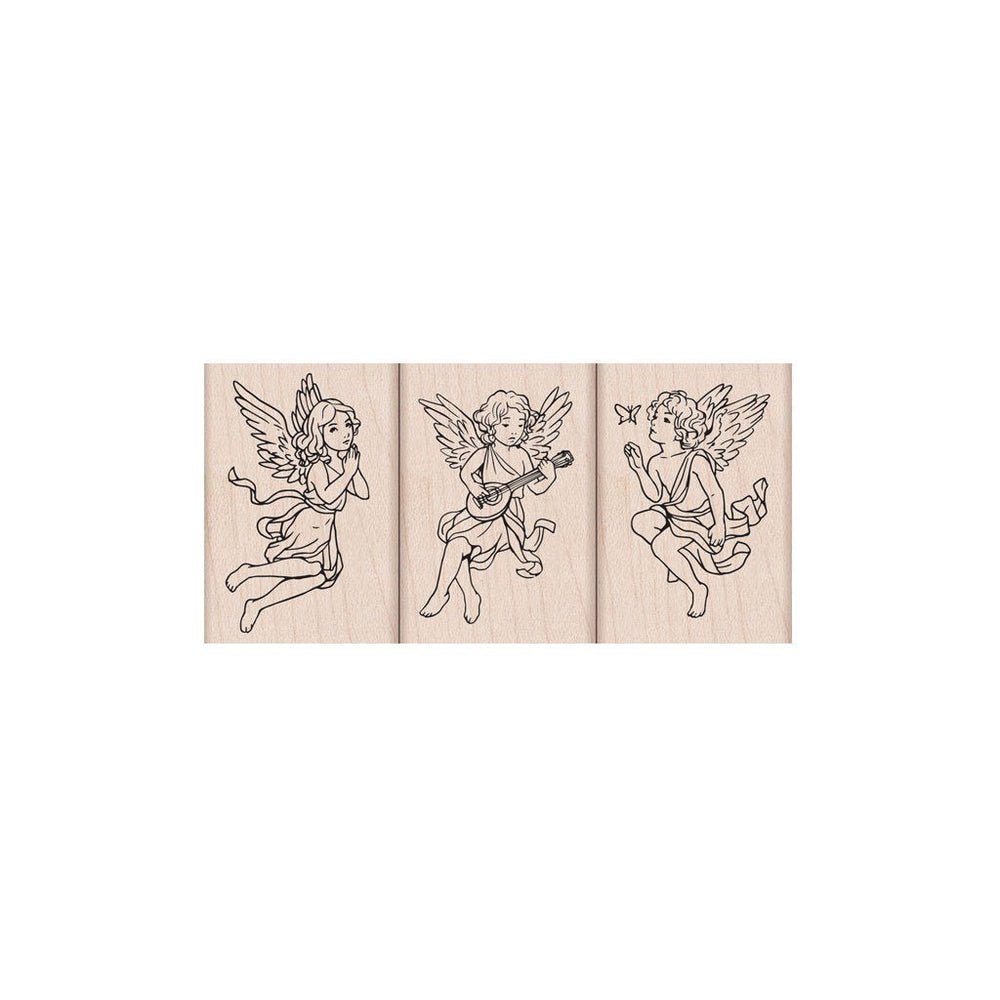 Angel Trio Woodblock Stamp Set