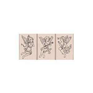 Angel Trio Woodblock Stamp Set