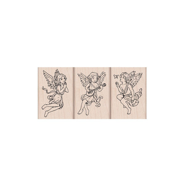 Angel Trio Woodblock Stamp Set