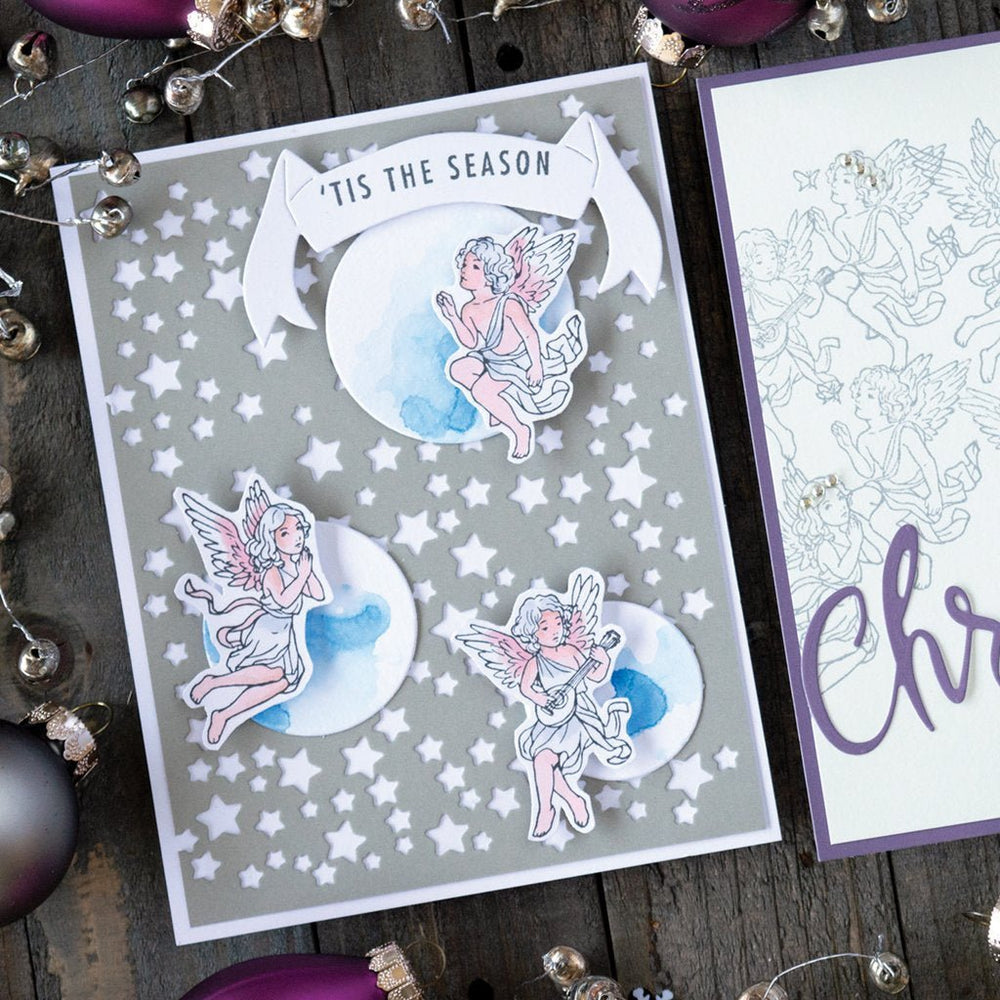 Angel Trio Woodblock Stamp Set