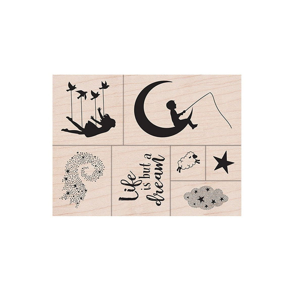Life Is But a Dream Woodblock Stamp
