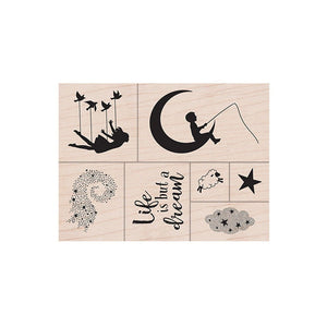 Life Is But a Dream Woodblock Stamp