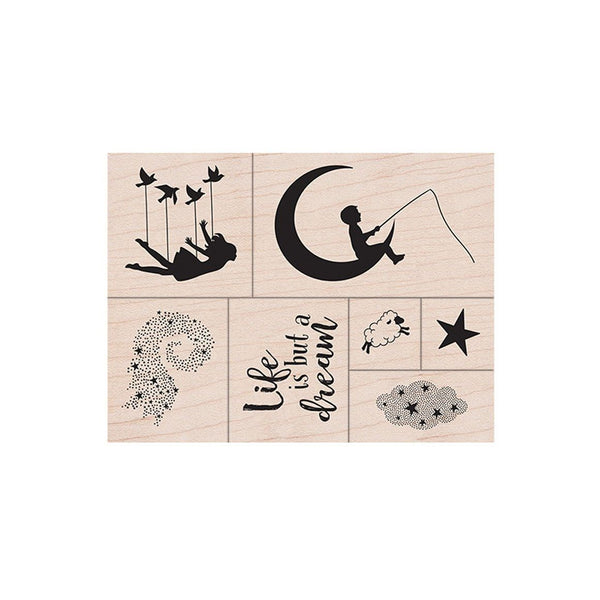 Life Is But a Dream Woodblock Stamp