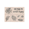 Hero Arts You Make My World Happy Woodblock Stamp