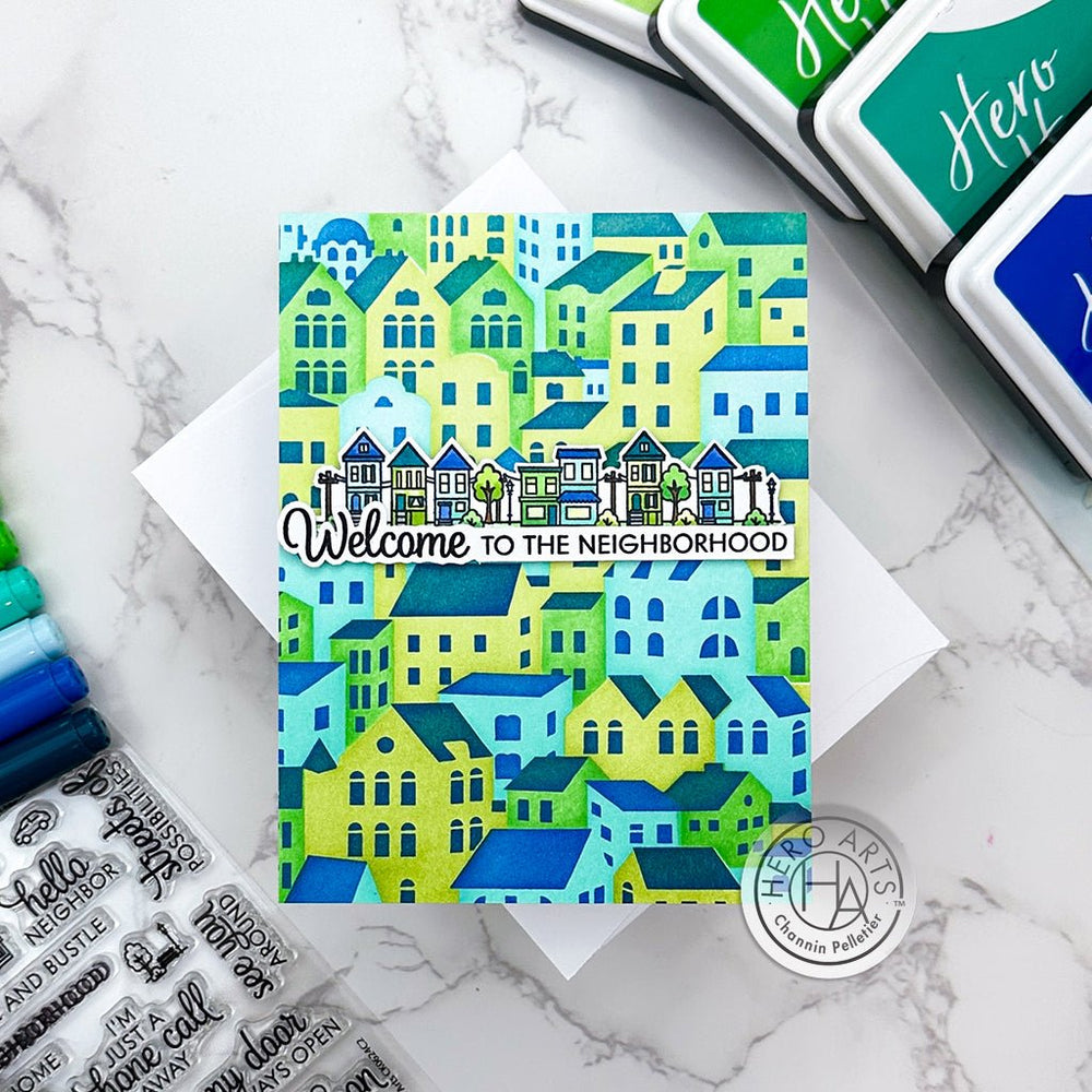 Stacked Houses Layering Stencils of the Month - June 2024