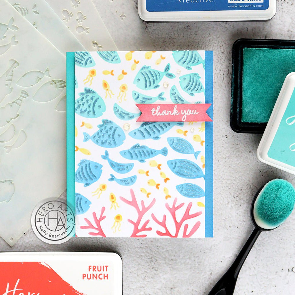 School of Fish Layering Stencils of the Month - July 2024