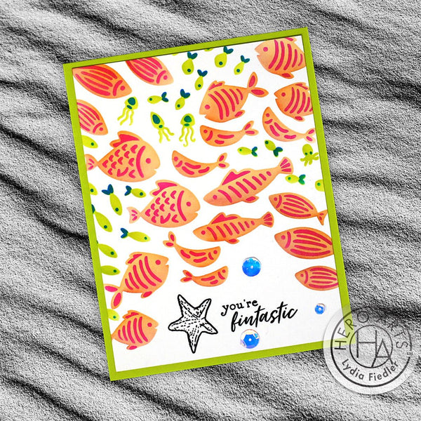 School of Fish Layering Stencils of the Month - July 2024