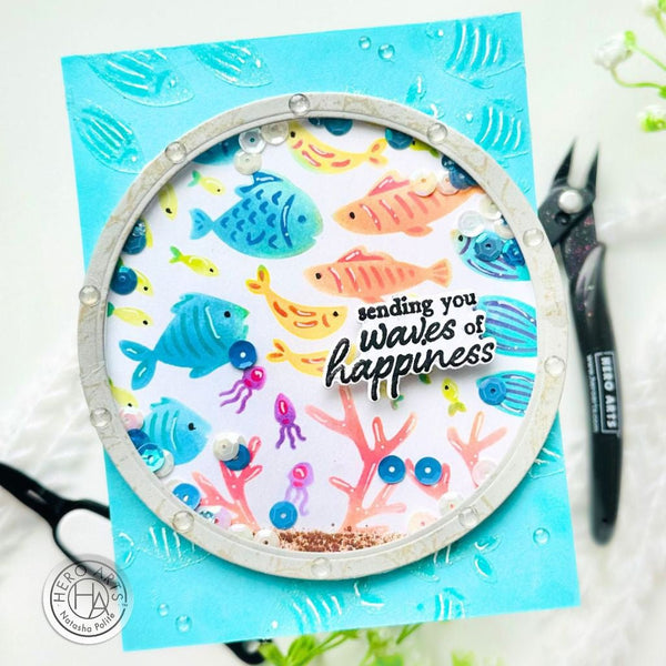 School of Fish Layering Stencils of the Month - July 2024