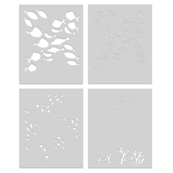 School of Fish Layering Stencils of the Month - July 2024