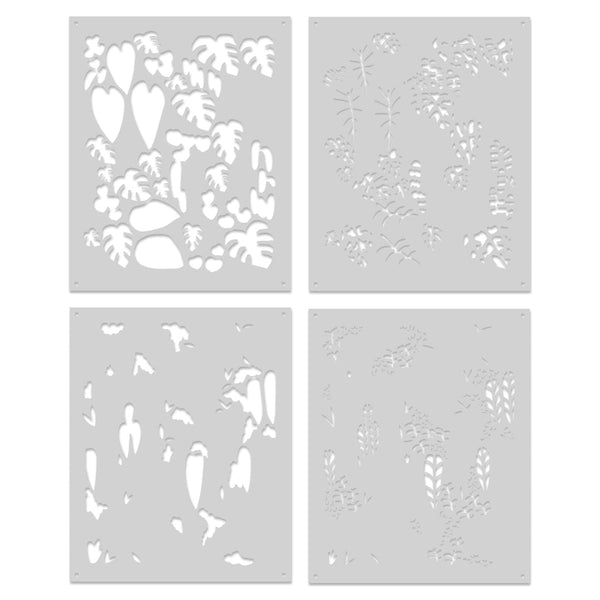 Tropical Leaves Layering Stencils of the Month - August 2024
