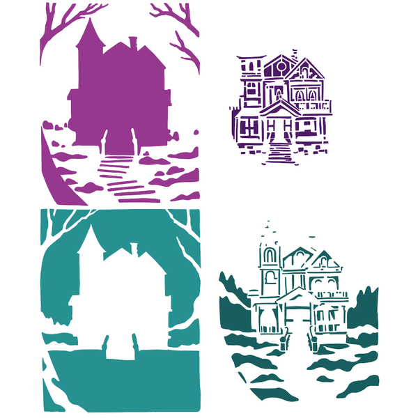 Haunted House Layering Stencils of the Month - September 2024