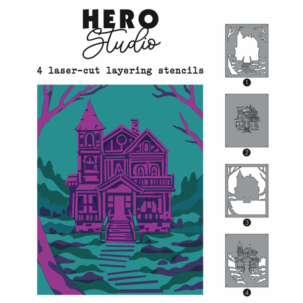Haunted House Layering Stencils of the Month - September 2024