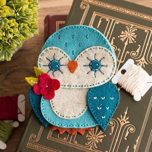Felt Snowy Owl Etched Dies by Nichol Spohr